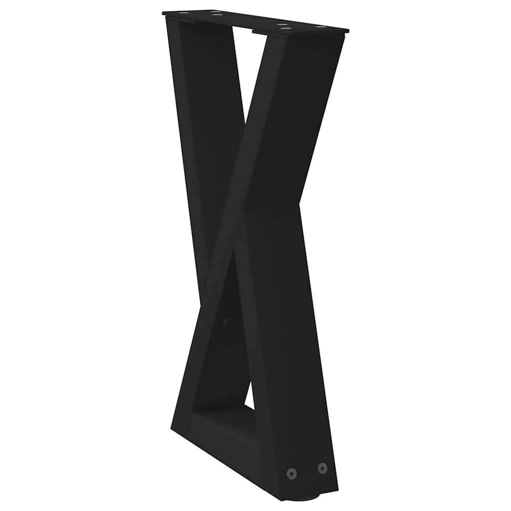 vidaXL Picioare pentru măsuță de cafea, 2 buc., negru, 28x (42-43,3) cm, oțel vidaXL Picioare pentru măsuță de cafea, 2 buc., negru, 28x (42-43,3) cm, oțel