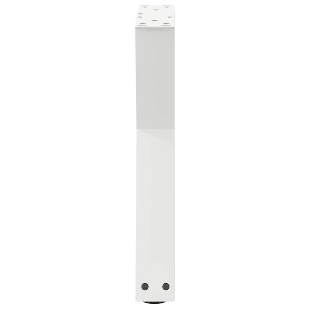 vidaXL Picioare pentru măsuță de cafea, 2 buc., alb, 28x (42-43,3) cm, oțel