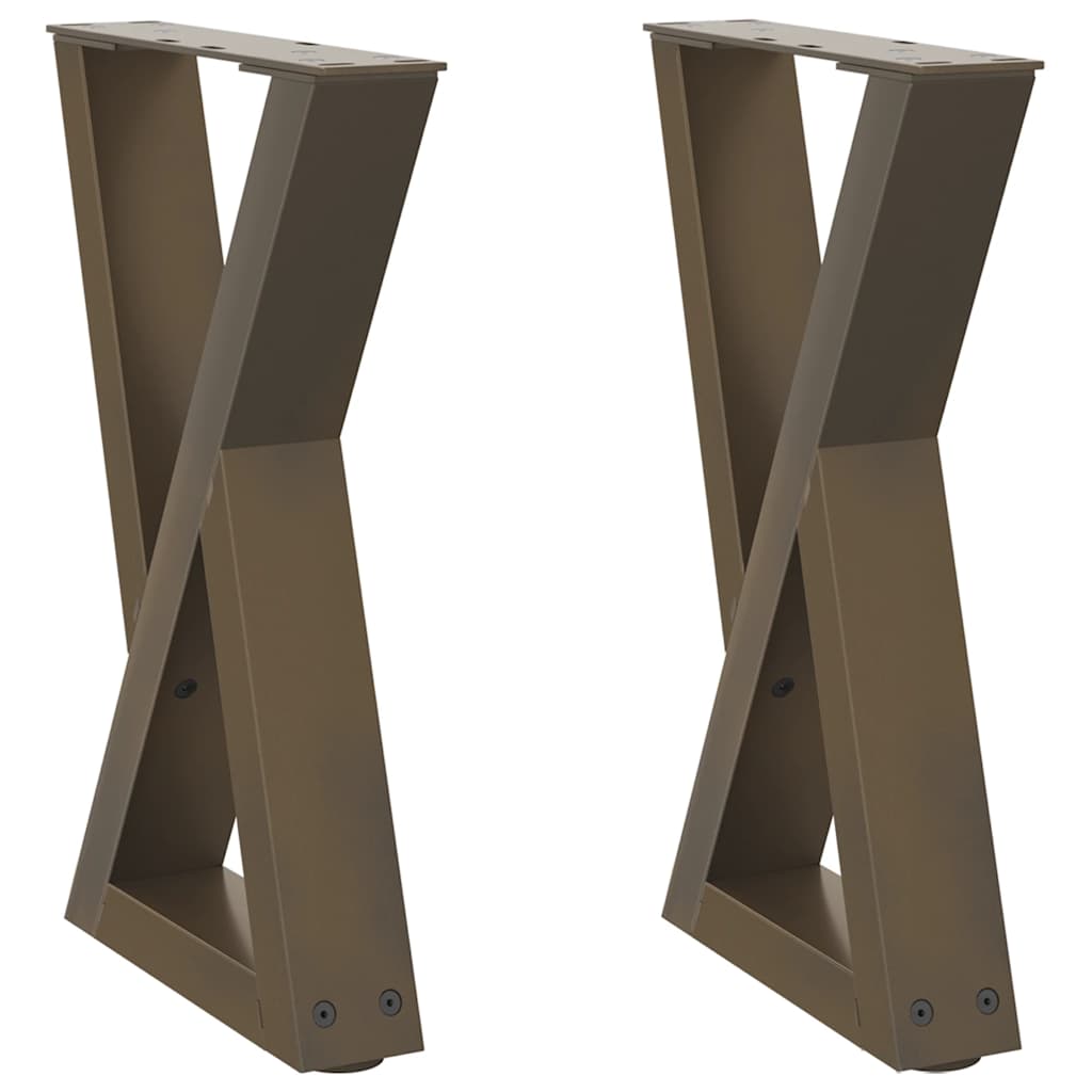 vidaXL Picioare pentru măsuță de cafea, 2 buc., oțel natural, 28x (42-43,3) cm vidaXL Picioare pentru măsuță de cafea, 2 buc., oțel natural, 28x (42-43,3) cm