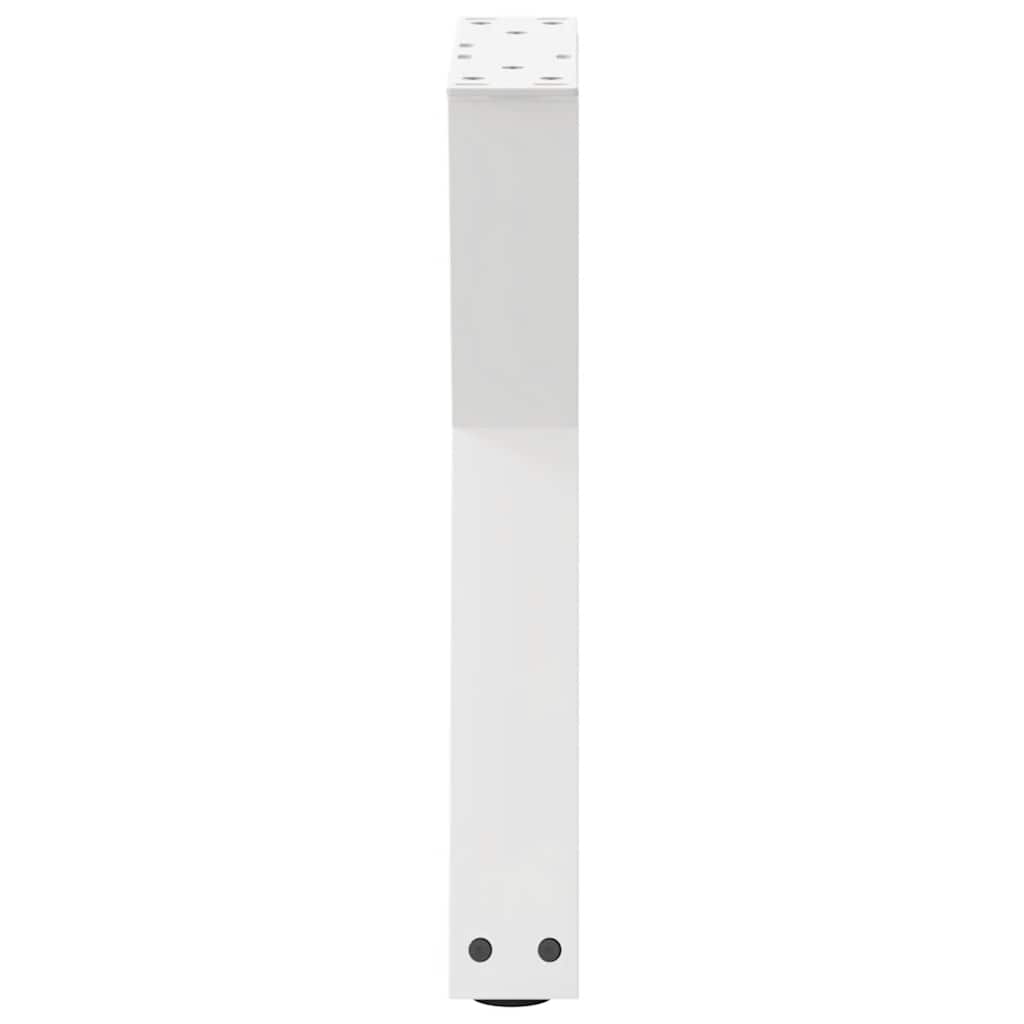 vidaXL Picioare pentru măsuță de cafea, 2 buc., alb, 38x(42-43,3) cm, oțel