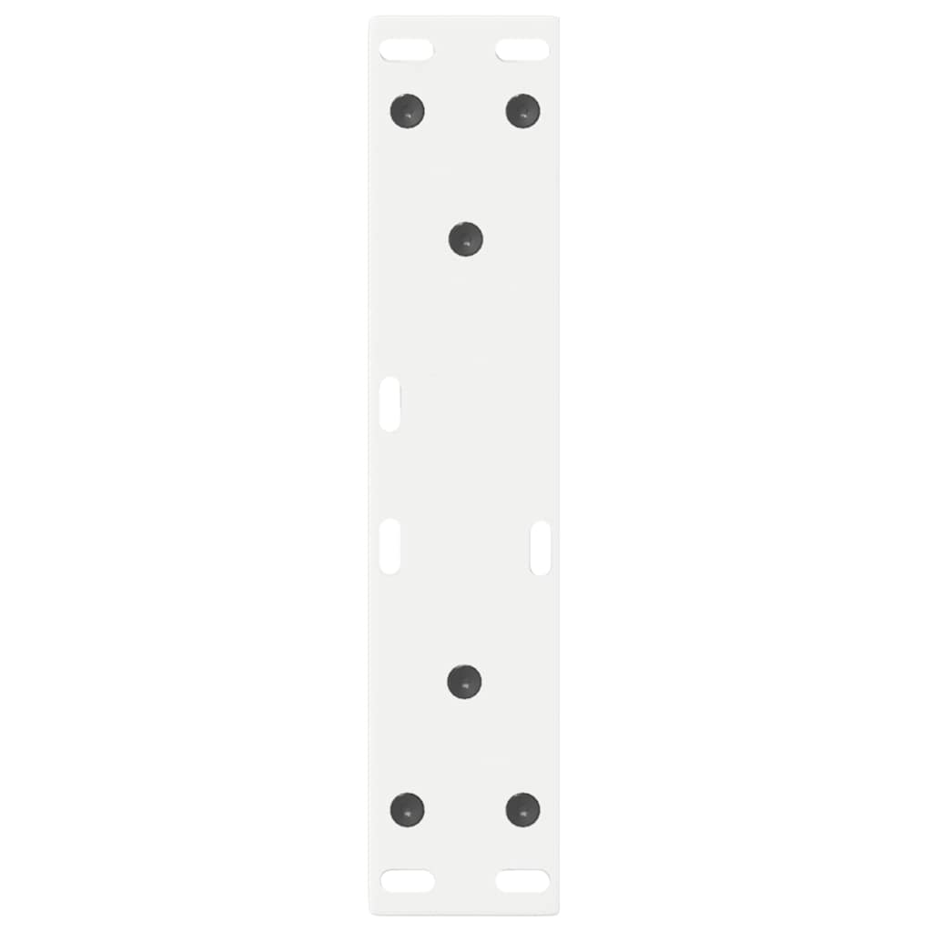 vidaXL Picioare pentru măsuță de cafea, 2 buc., alb, 38x(42-43,3) cm, oțel