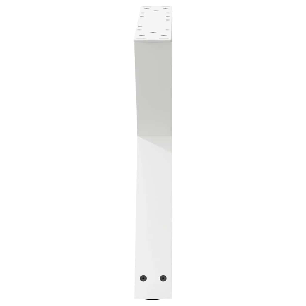 vidaXL Picioare pentru măsuță de cafea, 2 buc., alb, 50x(42-43,3) cm, oțel