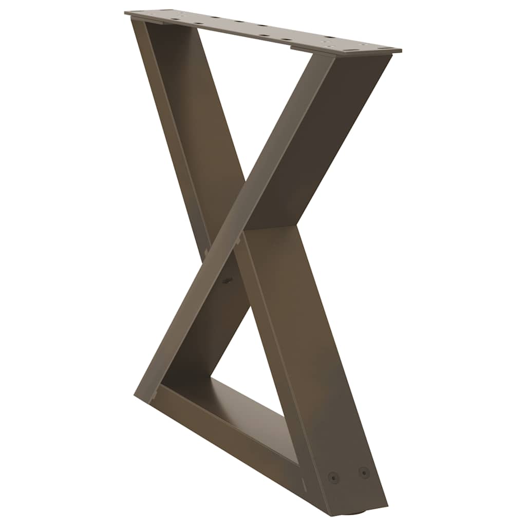 vidaXL Picioare pentru măsuță de cafea, 2 buc., oțel natural, 50x(42-43,3) cm vidaXL Picioare pentru măsuță de cafea, 2 buc., oțel natural, 50x(42-43,3) cm
