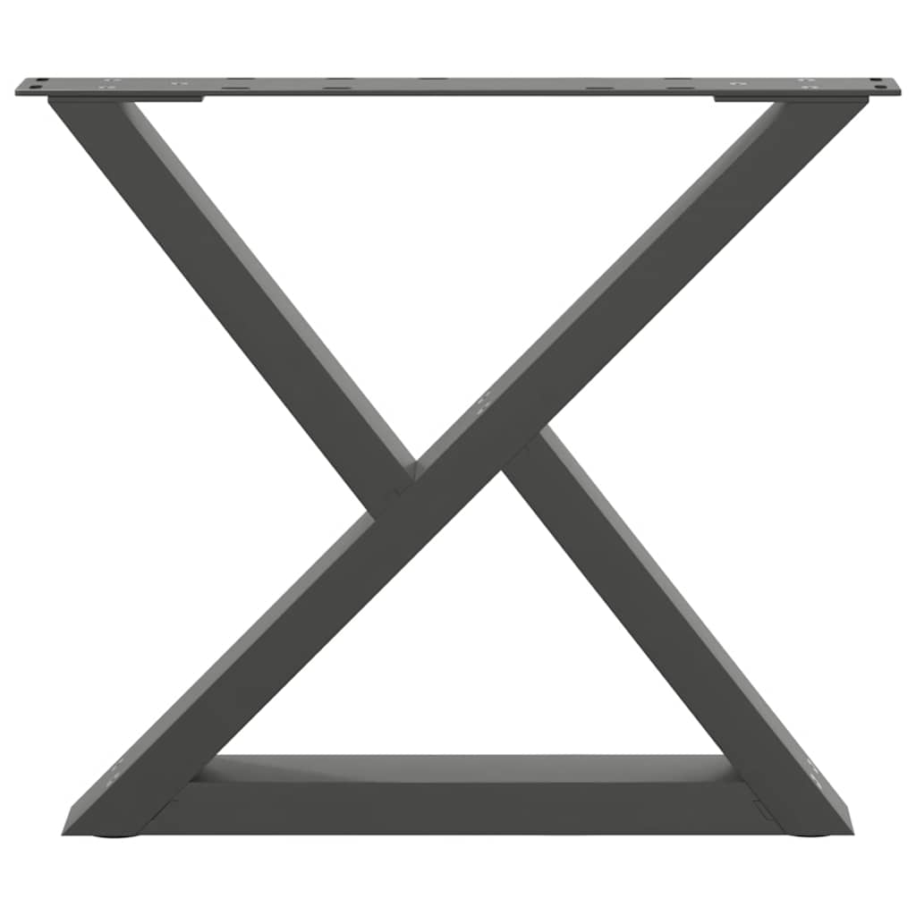 vidaXL Picioare pentru măsuță de cafea, 2 buc., antracit, 60x(42-43,3) cm, oțel vidaXL Picioare pentru măsuță de cafea, 2 buc., antracit, 60x(42-43,3) cm, oțel