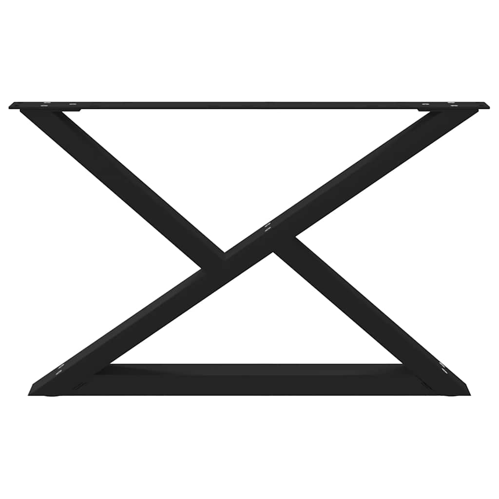 vidaXL Picioare pentru măsuță de cafea, 2 buc., negru, 70x(42-43,3) cm, oțel vidaXL Picioare pentru măsuță de cafea, 2 buc., negru, 70x(42-43,3) cm, oțel