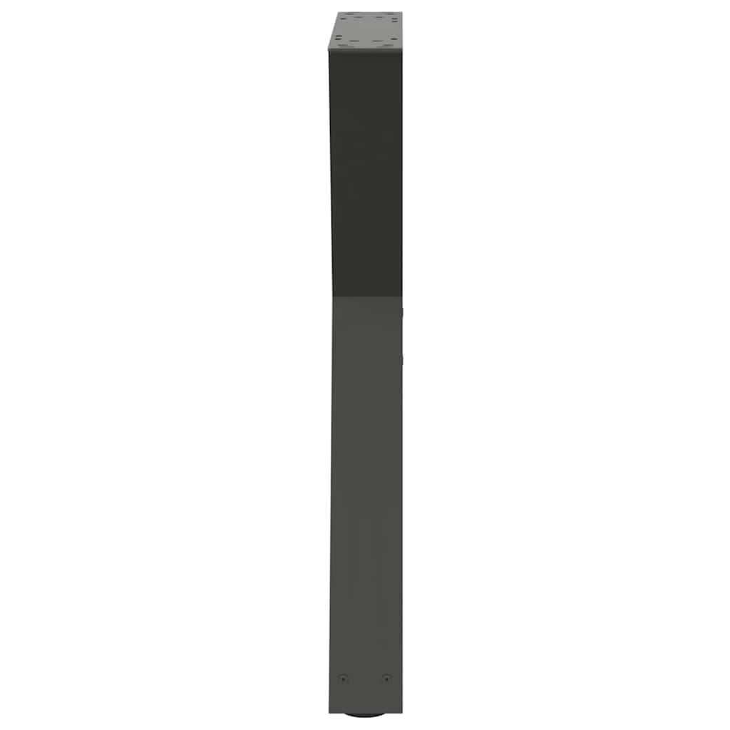 vidaXL Picioare masă de sufragerie, 2 buc., antracit, 50x(72-73,3) cm, oțel