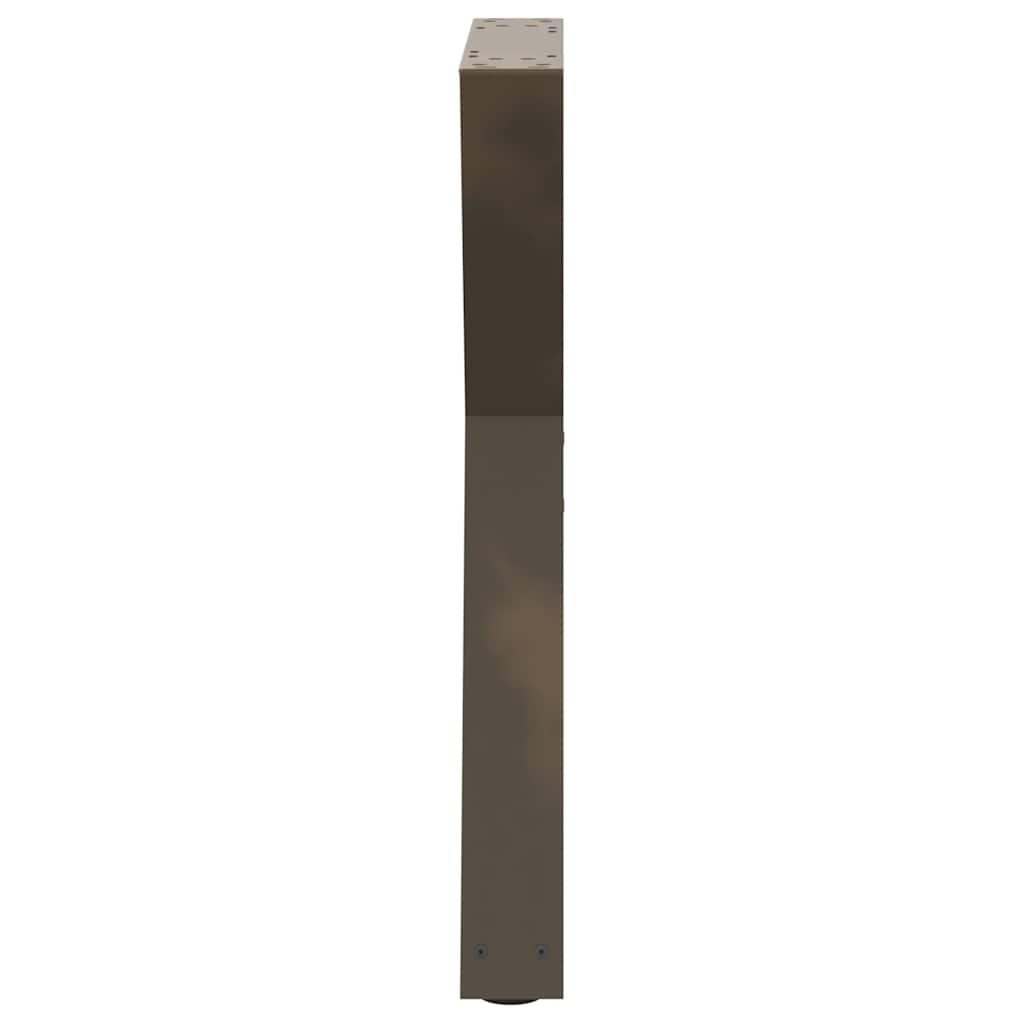 vidaXL Picioare masă de sufragerie, 2 buc., oțel natural, 50x(72-73,3) cm