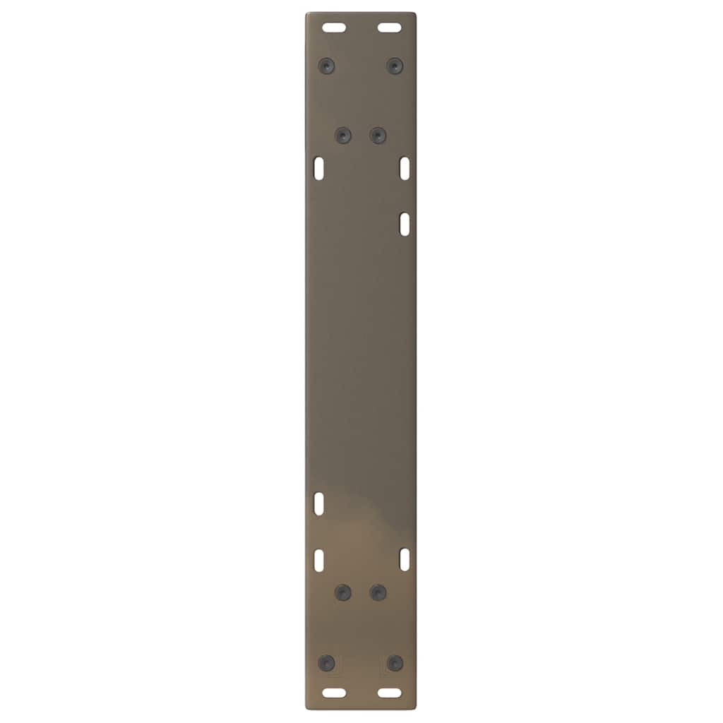 vidaXL Picioare masă de sufragerie, 2 buc., oțel natural, 50x(72-73,3) cm