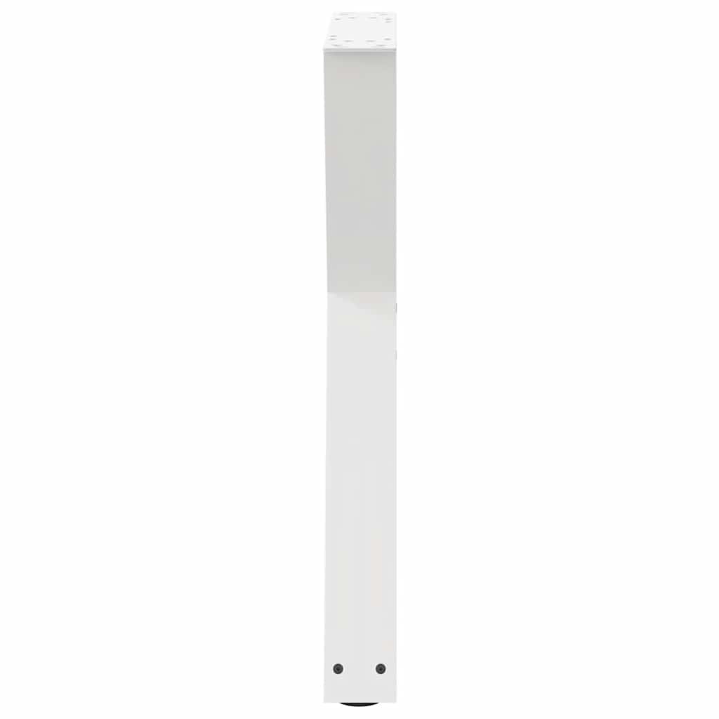 vidaXL Picioare masă de sufragerie, 2 buc., alb, 60x(72-73,3) cm, oțel