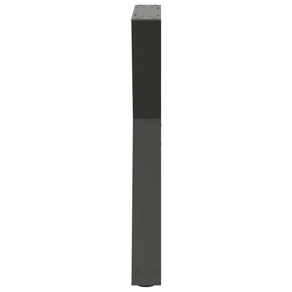 vidaXL Picioare masă de sufragerie, 2 buc., antracit, 60x(72-73,3) cm, oțel