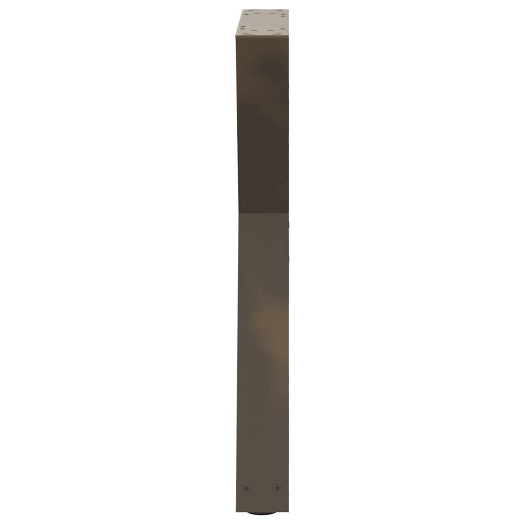 vidaXL Picioare masă de sufragerie, 2 buc., oțel natural, 60 x (72-73,3) cm