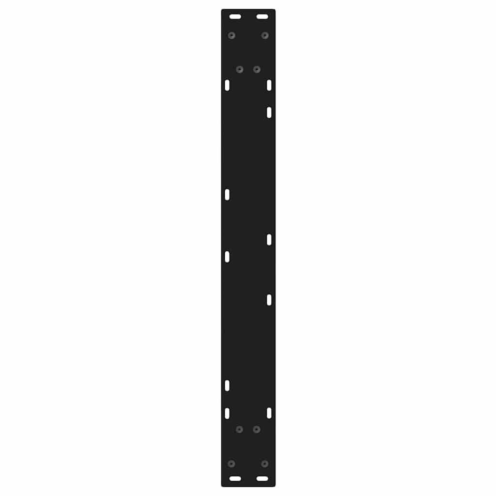 vidaXL Picioare masă de sufragerie, 2 buc., negru, 80x(72-73,3) cm, oțel