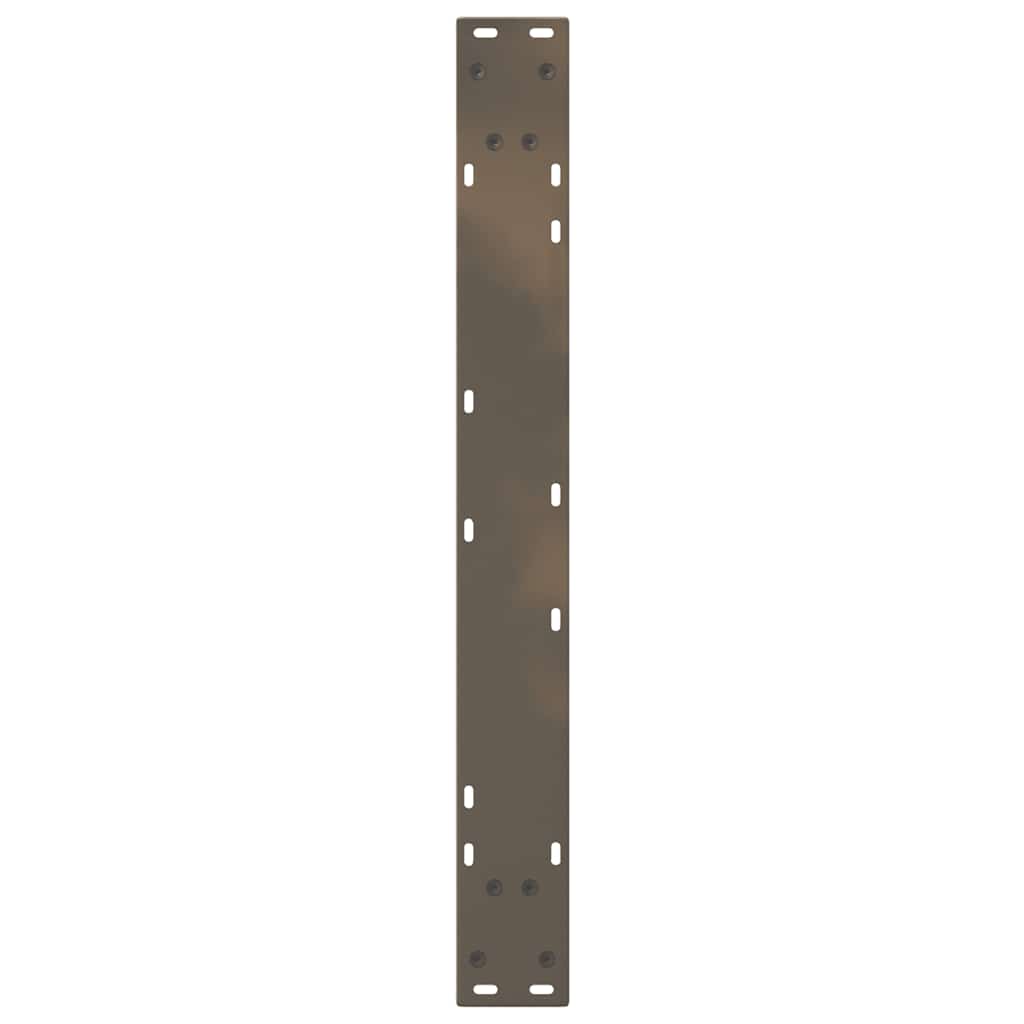 vidaXL Picioare masă de sufragerie, 2 buc., oțel natural, 80x(72-73,3) cm