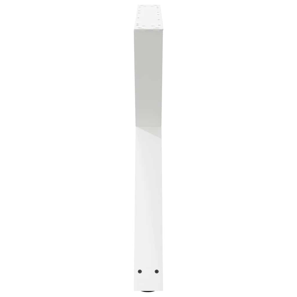 vidaXL Picioare masă de sufragerie, 2 buc., alb, 90x(72-73,3) cm, oțel