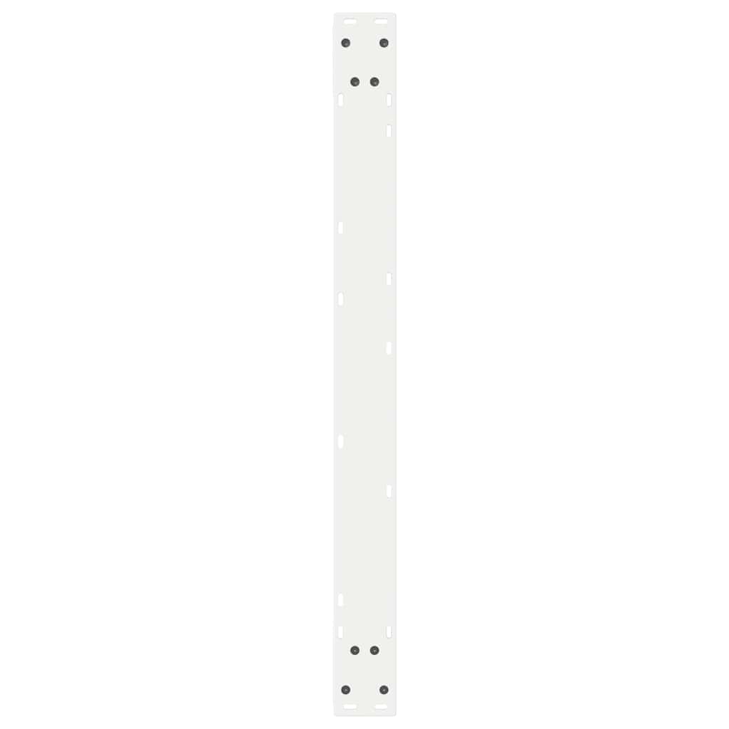 vidaXL Picioare masă de sufragerie, 2 buc., alb, 90x(72-73,3) cm, oțel