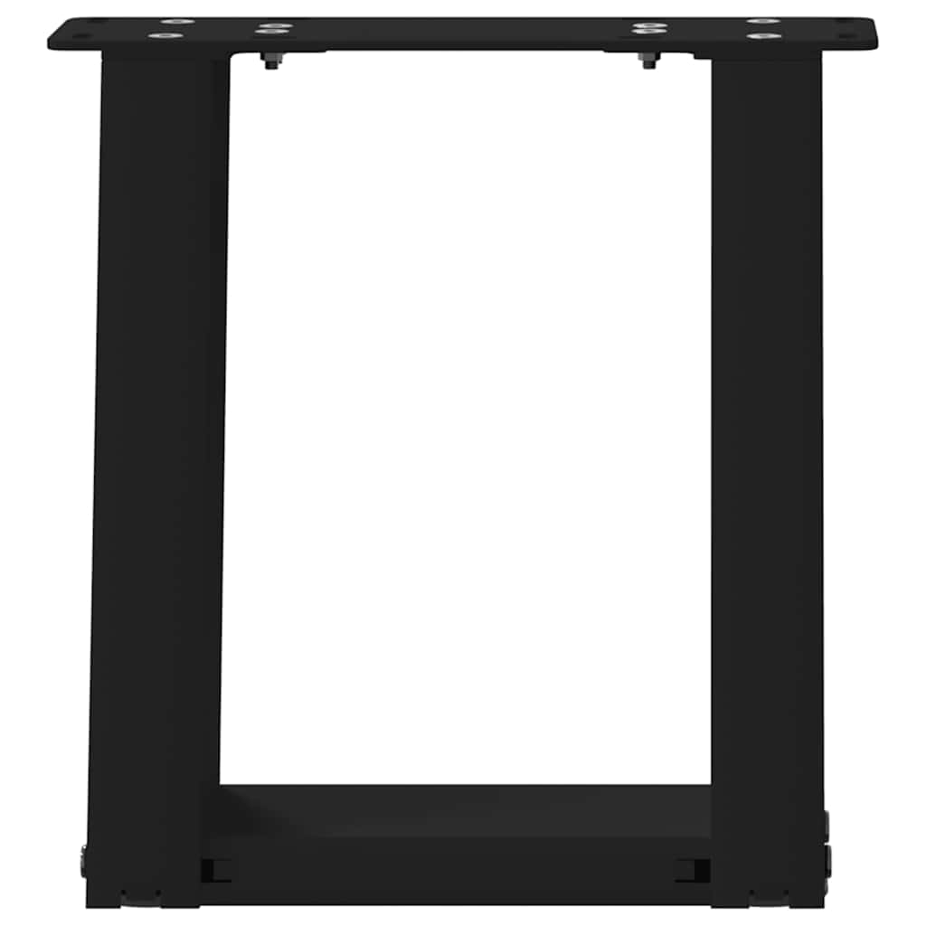 vidaXL Picioare pentru măsuță de cafea în formă de U, 2 buc., negru, 30x(30-31) cm, oțel vidaXL Picioare pentru măsuță de cafea în formă de U, 2 buc., negru, 30x(30-31) cm, oțel