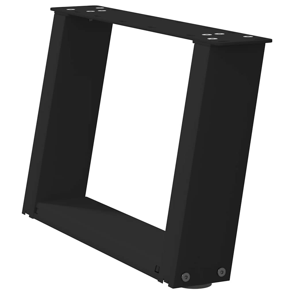 vidaXL Picioare pentru măsuță de cafea în formă de U, 2 buc., negru, 40x(30-31) cm, oțel vidaXL Picioare pentru măsuță de cafea în formă de U, 2 buc., negru, 40x(30-31) cm, oțel