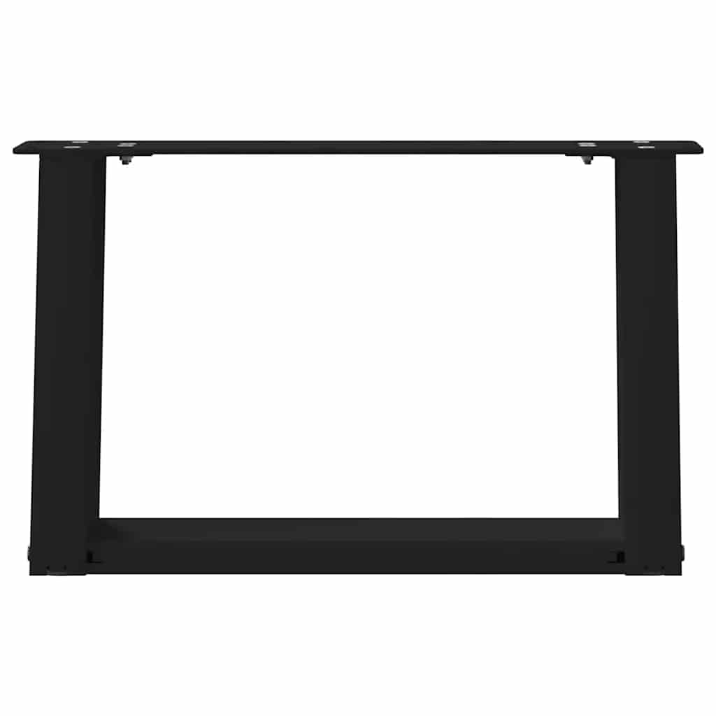 vidaXL Picioare pentru măsuță de cafea în formă de U, 2 buc., negru, 40x(30-31) cm, oțel vidaXL Picioare pentru măsuță de cafea în formă de U, 2 buc., negru, 40x(30-31) cm, oțel