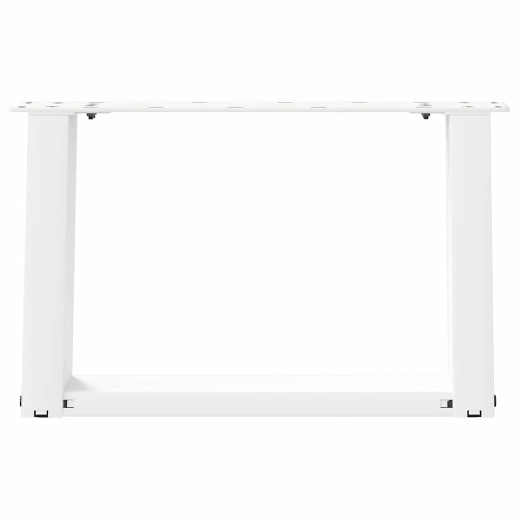 vidaXL Picioare pentru măsuță de cafea în formă de U, 2 buc., alb, 40x(30-31) cm, oțel