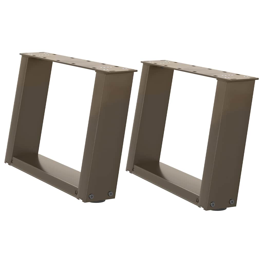 vidaXL Picioare pentru masă de cafea în formă de U, 2 buc., oțel natural, 40x(30-31) cm vidaXL Picioare pentru masă de cafea în formă de U, 2 buc., oțel natural, 40x(30-31) cm