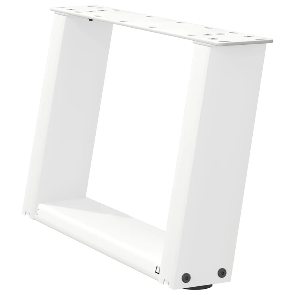 vidaXL Picioare pentru măsuță de cafea în formă de U, 2 buc., alb, 50x(30-31) cm, oțel vidaXL Picioare pentru măsuță de cafea în formă de U, 2 buc., alb, 50x(30-31) cm, oțel