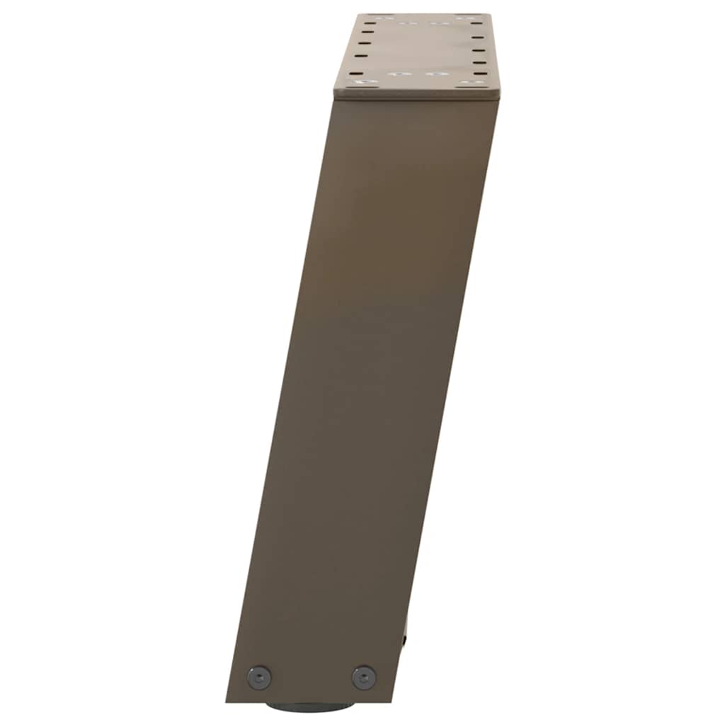 vidaXL Picioare pentru măsuță de cafea în formă de U, 2 buc., oțel natural, 50x(30-31) cm