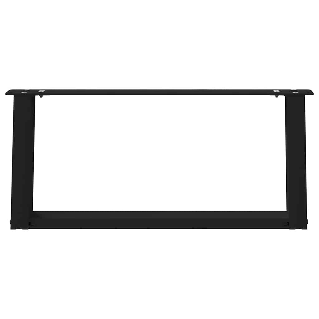 vidaXL Picioare pentru măsuță de cafea în formă de U, 2 buc., negru, 60x(30-31) cm, oțel vidaXL Picioare pentru măsuță de cafea în formă de U, 2 buc., negru, 60x(30-31) cm, oțel