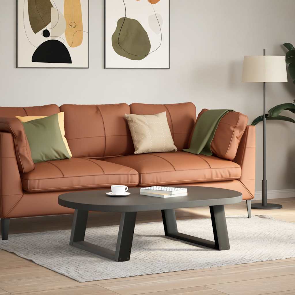 vidaXL Picioare pentru măsuță de cafea în formă de U, 2 buc., antracit, 60x(30-31) cm, oțel vidaXL Picioare pentru măsuță de cafea în formă de U, 2 buc., antracit, 60x(30-31) cm, oțel