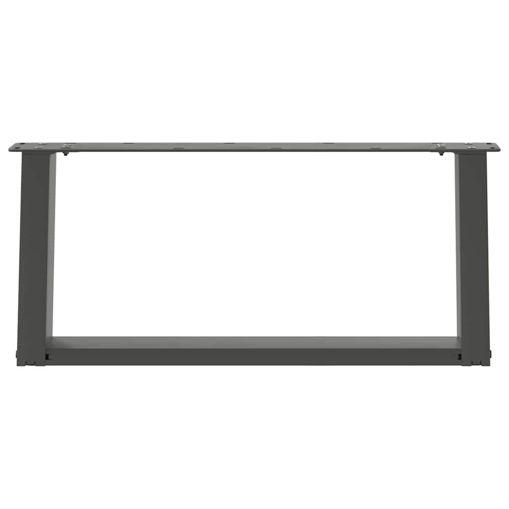 vidaXL Picioare pentru măsuță de cafea în formă de U, 2 buc., antracit, 60x(30-31) cm, oțel vidaXL Picioare pentru măsuță de cafea în formă de U, 2 buc., antracit, 60x(30-31) cm, oțel