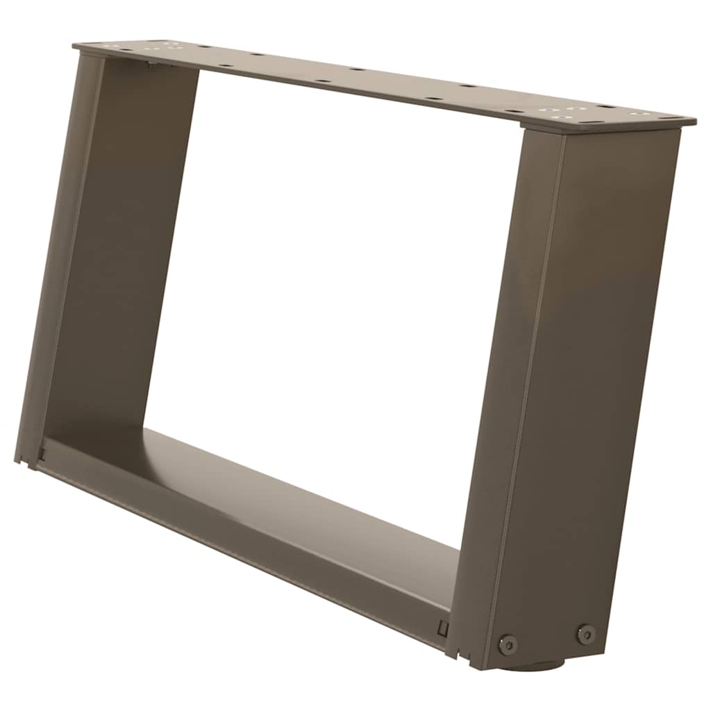 vidaXL Picioare pentru măsuță de cafea în formă de U, 2 buc., oțel natural, 60 x (30-31) cm vidaXL Picioare pentru măsuță de cafea în formă de U, 2 buc., oțel natural, 60 x (30-31) cm