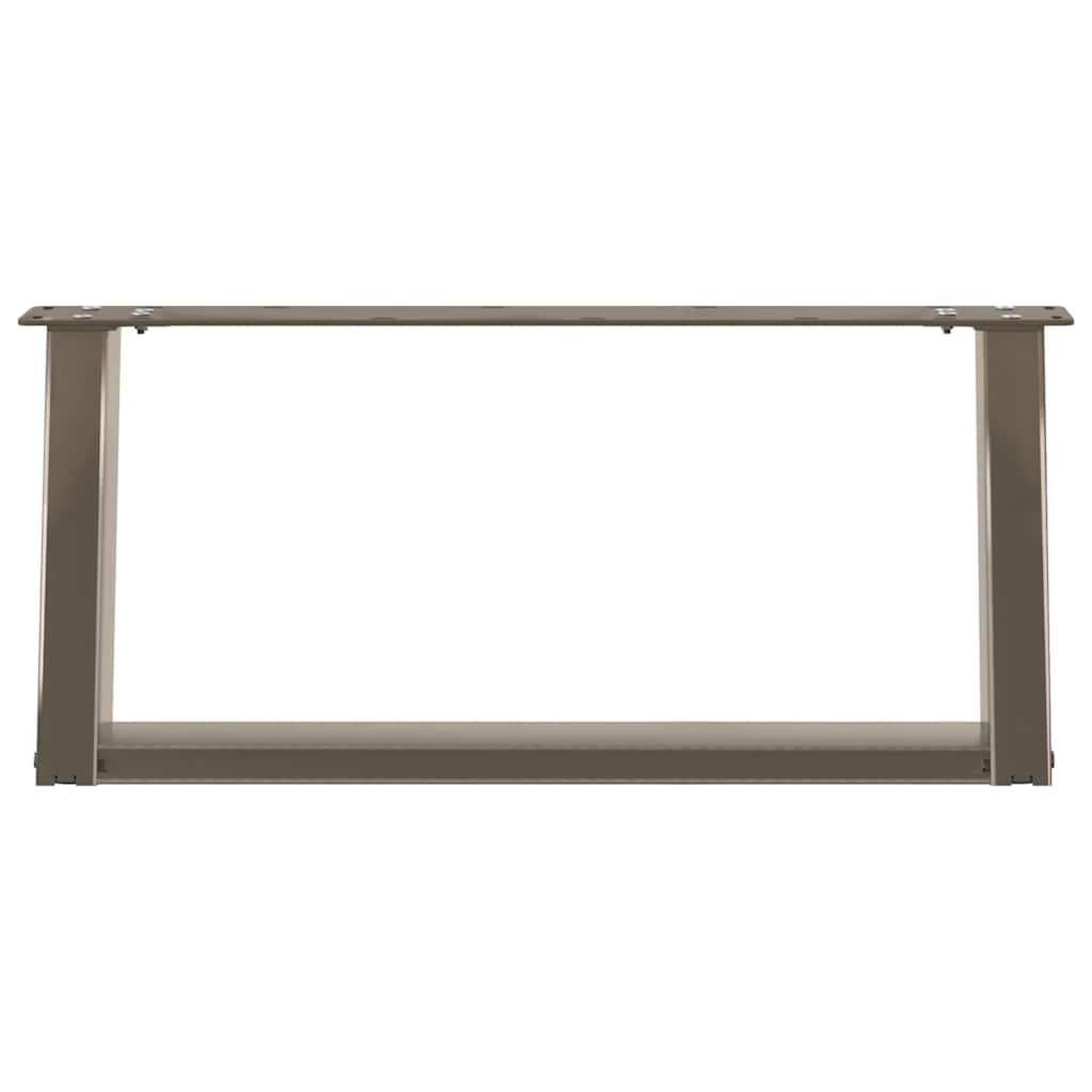 vidaXL Picioare pentru măsuță de cafea în formă de U, 2 buc., oțel natural, 60 x (30-31) cm vidaXL Picioare pentru măsuță de cafea în formă de U, 2 buc., oțel natural, 60 x (30-31) cm