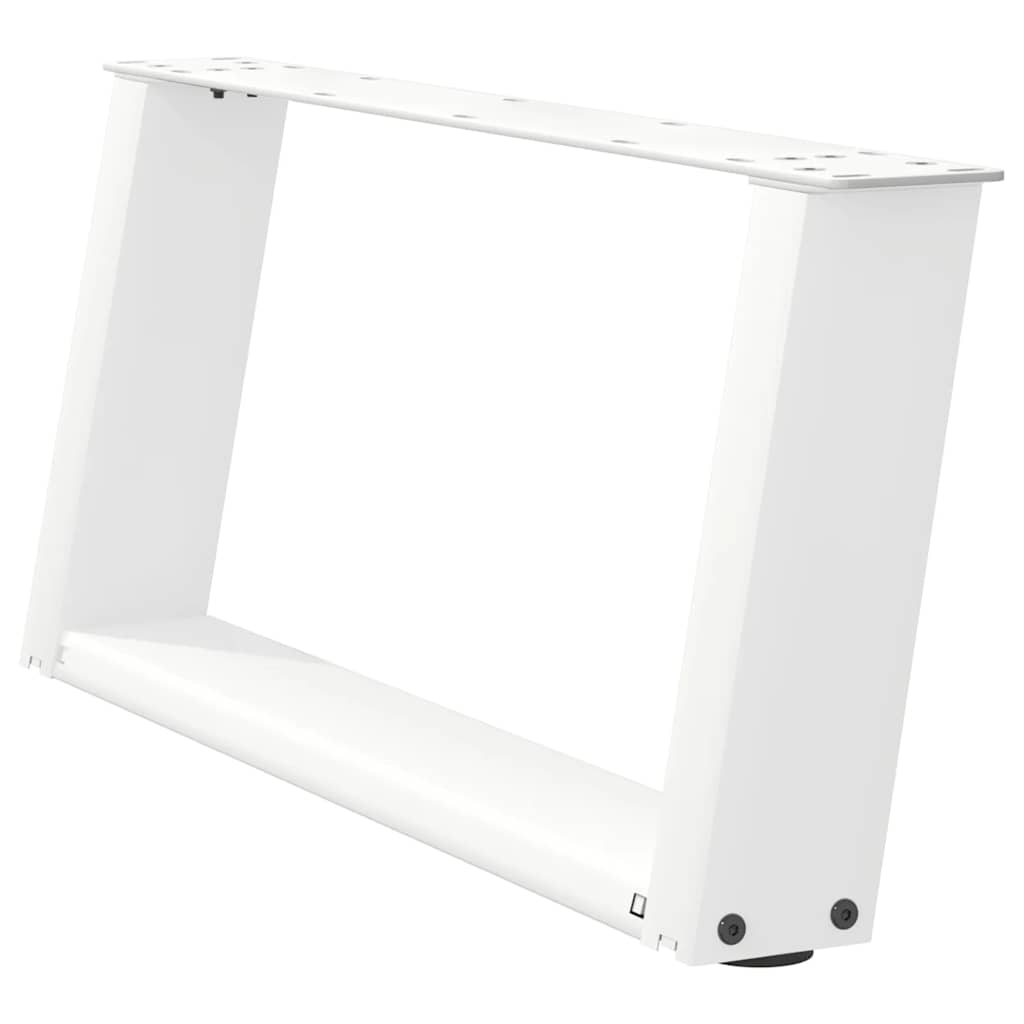 vidaXL Picioare pentru măsuță de cafea în formă de U, 2 buc., alb, 70x(30-31) cm, oțel vidaXL Picioare pentru măsuță de cafea în formă de U, 2 buc., alb, 70x(30-31) cm, oțel