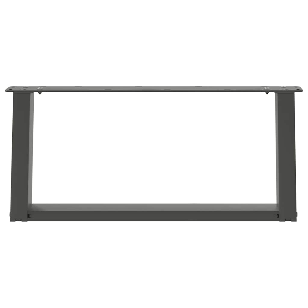 vidaXL Picioare pentru măsuță de cafea în formă de U, 2 buc., antracit, 70x(30-31) cm, oțel vidaXL Picioare pentru măsuță de cafea în formă de U, 2 buc., antracit, 70x(30-31) cm, oțel