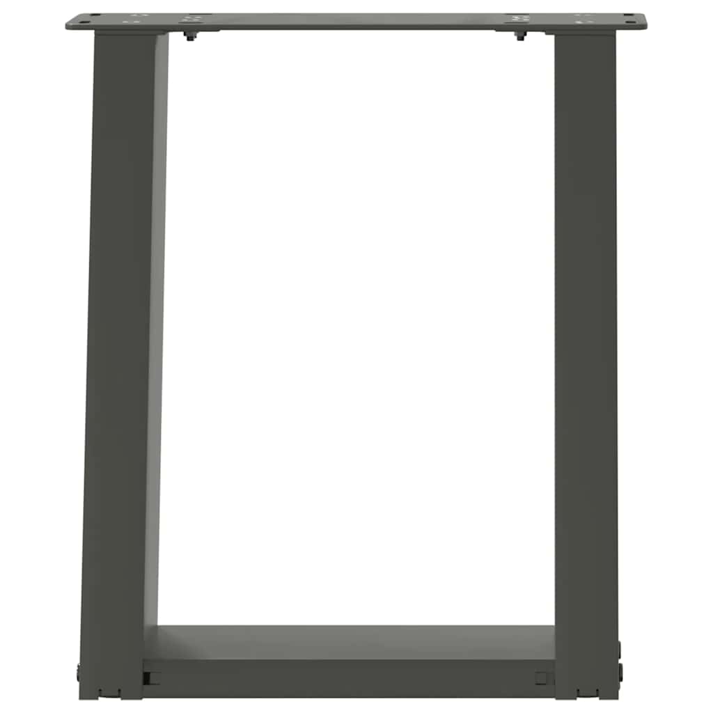 vidaXL Picioare pentru măsuță de cafea în formă de U, 2 buc., antracit, 28x(42-43) cm, oțel vidaXL Picioare pentru măsuță de cafea în formă de U, 2 buc., antracit, 28x(42-43) cm, oțel