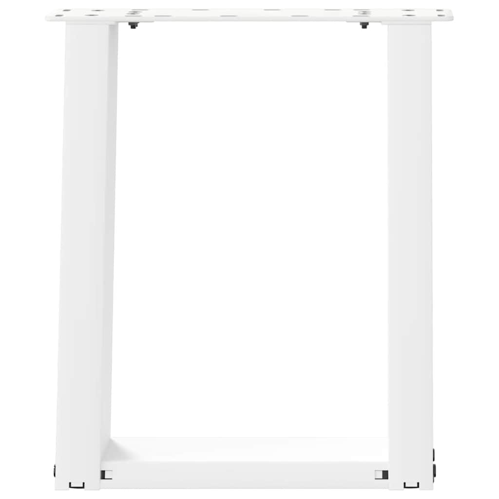 vidaXL Picioare pentru măsuță de cafea în formă de U, 2 buc., alb, 38x(42-43) cm, oțel