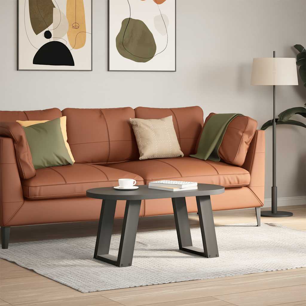 vidaXL Picioare pentru măsuță de cafea în formă de U, 2 buc., antracit, 38x(42-43) cm, oțel