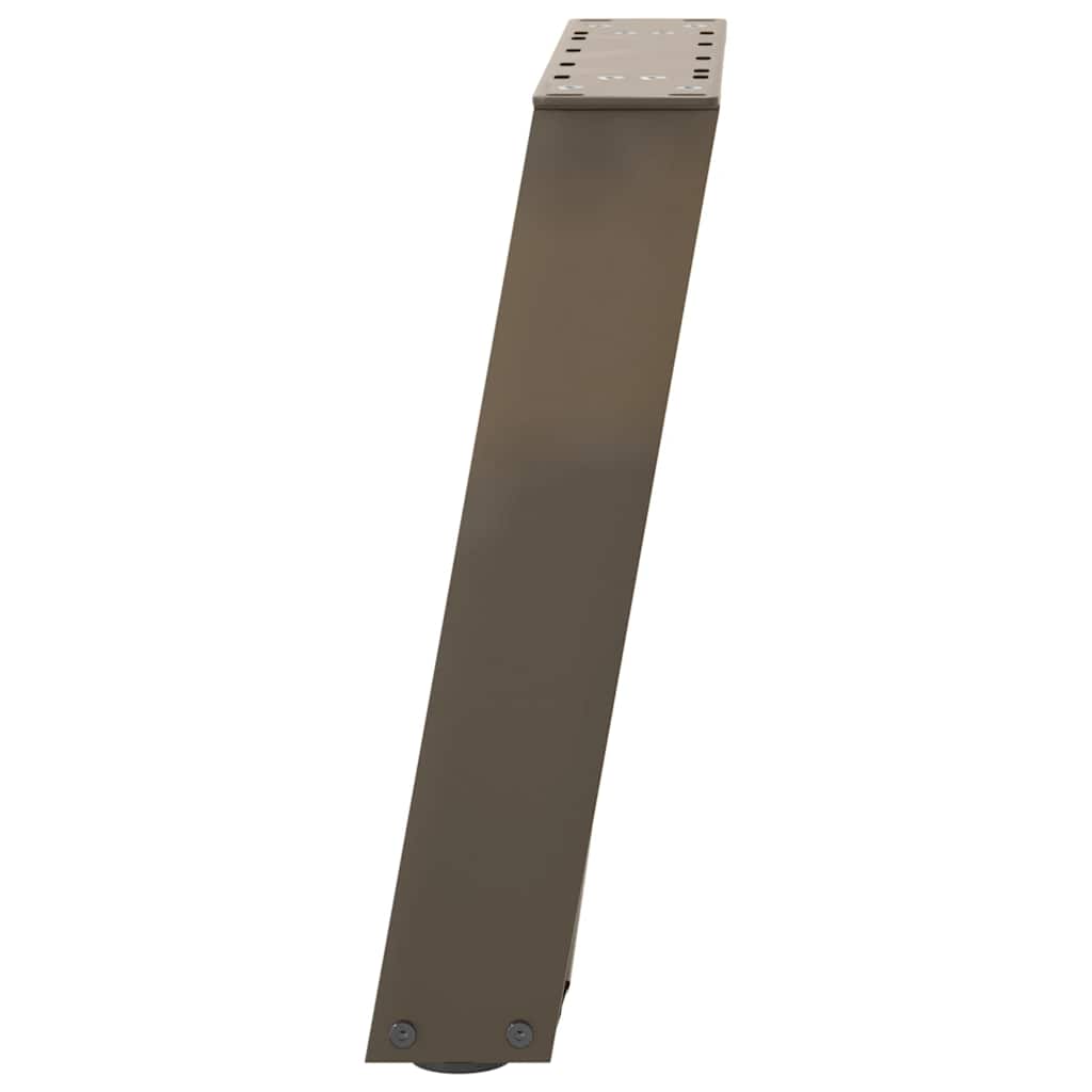 vidaXL Picioare pentru măsuță de cafea în formă de U, 2 buc., oțel natural, 38x(42-43) cm
