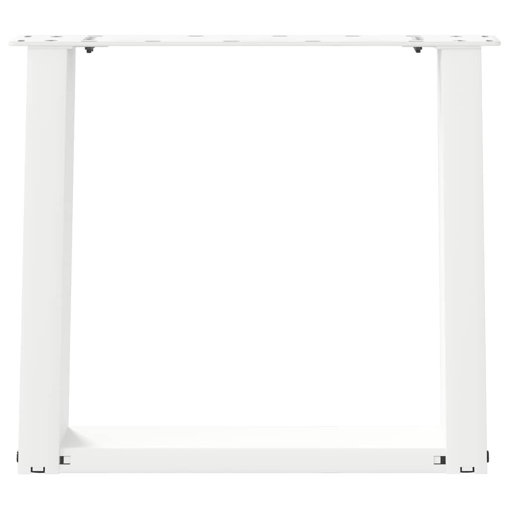 vidaXL Picioare pentru măsuță de cafea în formă de U, 2 buc., alb, 50x(42-43) cm, oțel