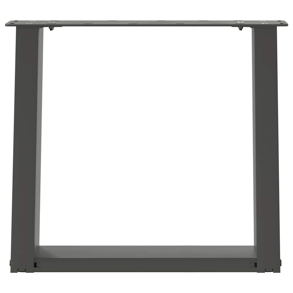 vidaXL Picioare pentru măsuță de cafea în formă de U, 2 buc., antracit, 50x(42-43) cm, oțel vidaXL Picioare pentru măsuță de cafea în formă de U, 2 buc., antracit, 50x(42-43) cm, oțel