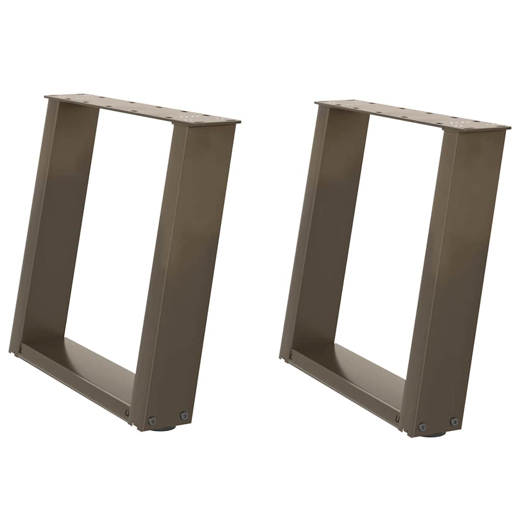 vidaXL Picioare pentru masă de cafea în formă de U, 2 buc., oțel natural, 50x(42-43) cm vidaXL Picioare pentru masă de cafea în formă de U, 2 buc., oțel natural, 50x(42-43) cm