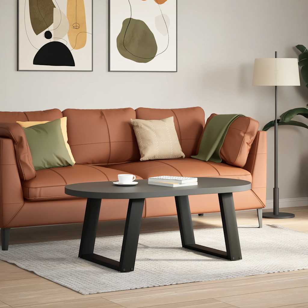 vidaXL Picioare pentru măsuță de cafea în formă de U, 2 buc., negru, 60x(42-43) cm, oțel vidaXL Picioare pentru măsuță de cafea în formă de U, 2 buc., negru, 60x(42-43) cm, oțel