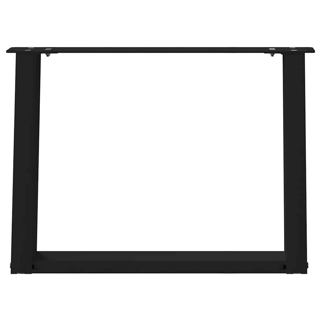 vidaXL Picioare pentru măsuță de cafea în formă de U, 2 buc., negru, 60x(42-43) cm, oțel vidaXL Picioare pentru măsuță de cafea în formă de U, 2 buc., negru, 60x(42-43) cm, oțel