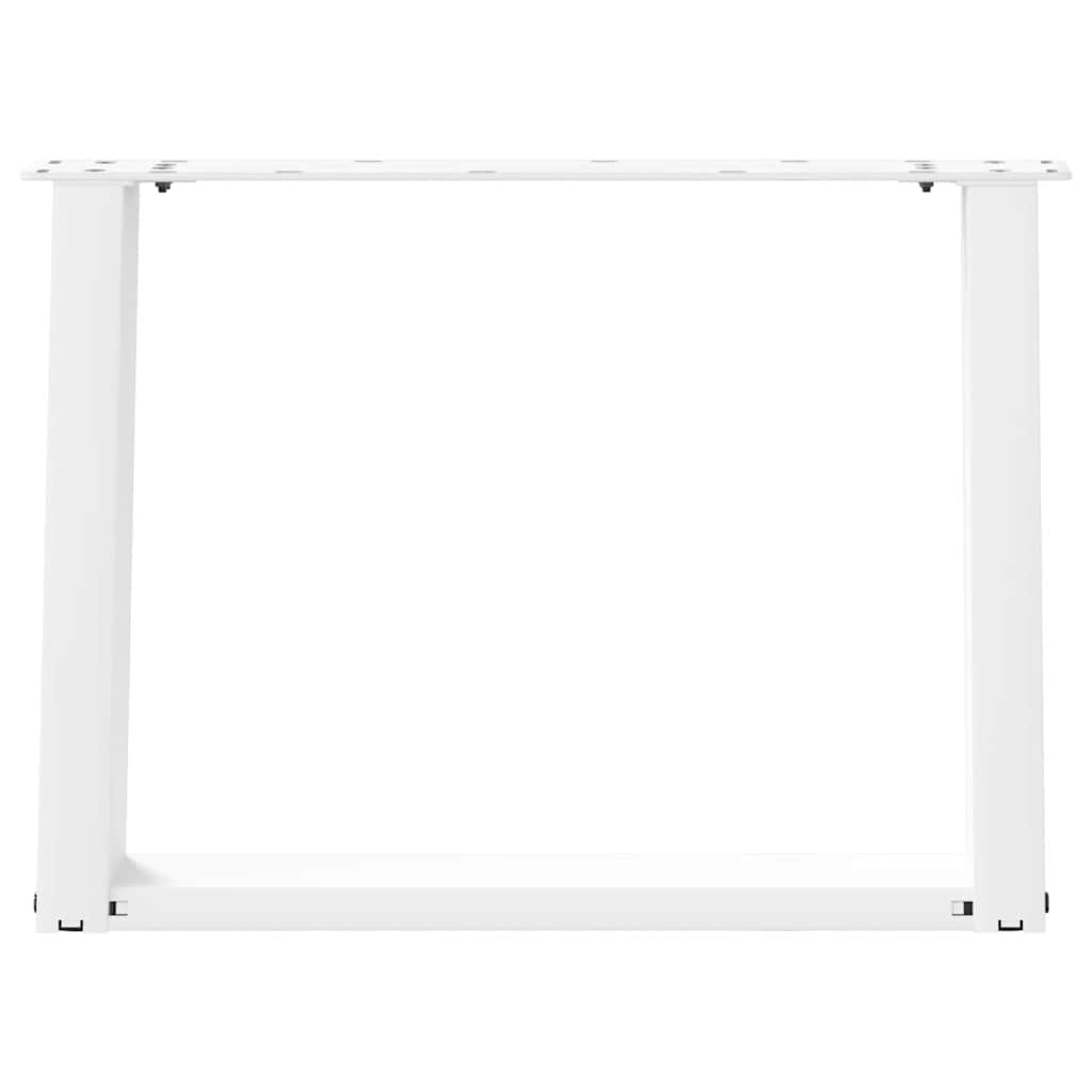 vidaXL Picioare pentru măsuță de cafea în formă de U, 2 buc., alb, 60 x (42-43) cm, oțel