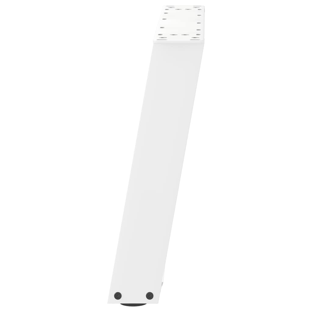 vidaXL Picioare pentru măsuță de cafea în formă de U, 2 buc., alb, 60 x (42-43) cm, oțel