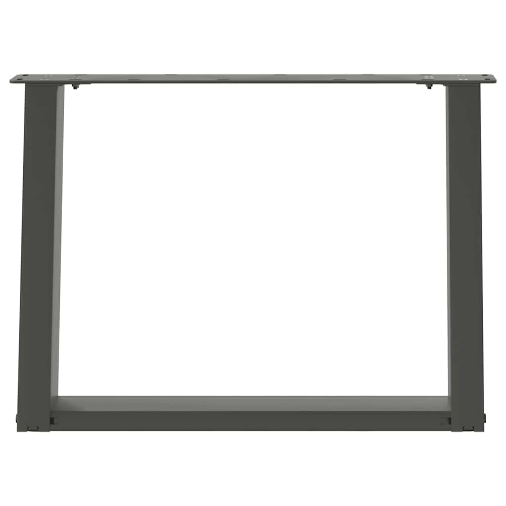 vidaXL Picioare pentru măsuță de cafea în formă de U, 2 buc., antracit, 60x(42-43) cm, oțel vidaXL Picioare pentru măsuță de cafea în formă de U, 2 buc., antracit, 60x(42-43) cm, oțel