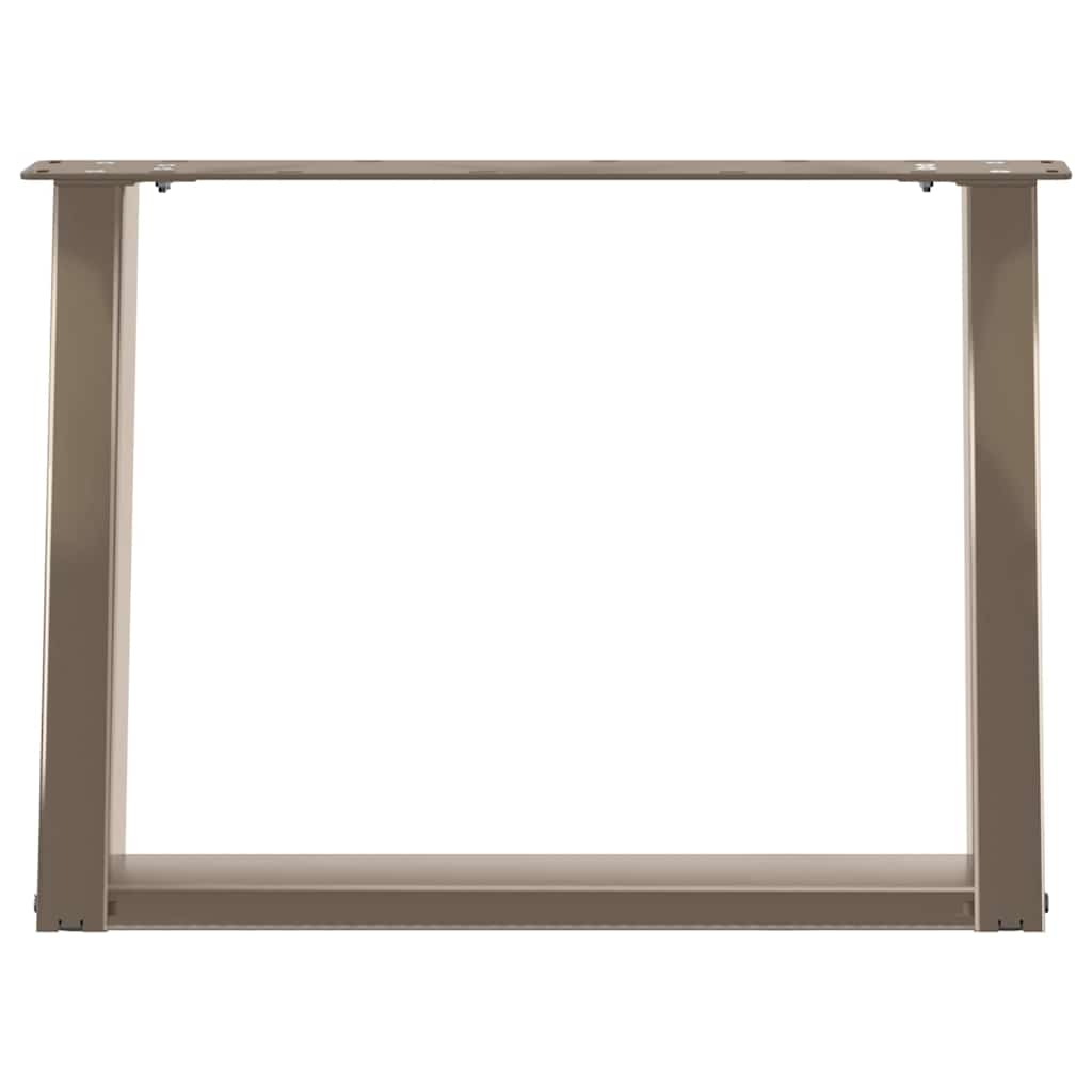 vidaXL Picioare pentru măsuță de cafea în formă de U, 2 buc., oțel natural, 60 x (42-43) cm