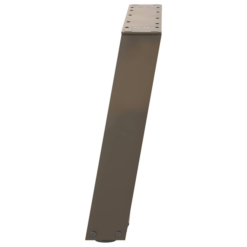 vidaXL Picioare pentru măsuță de cafea în formă de U, 2 buc., oțel natural, 60 x (42-43) cm