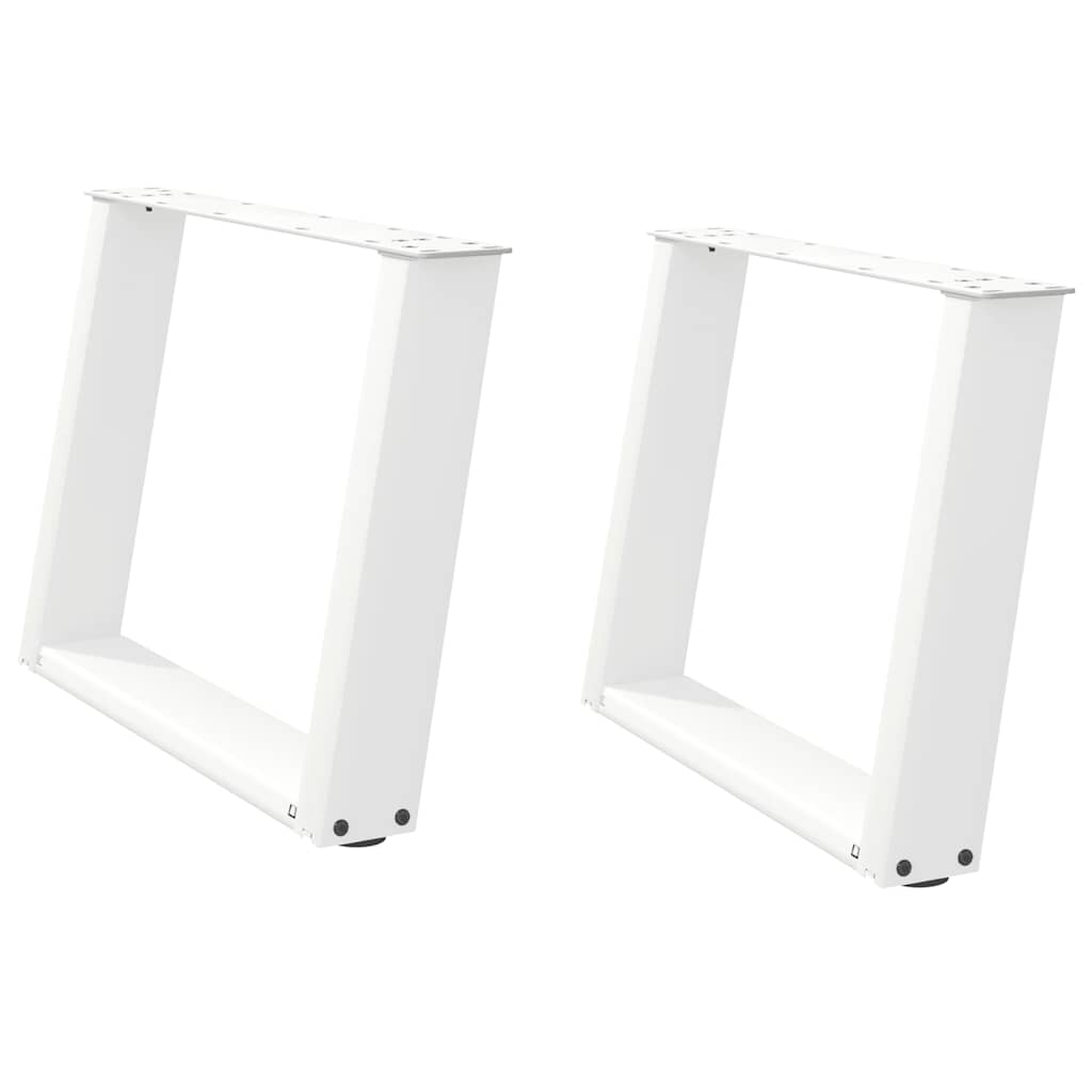 vidaXL Picioare pentru măsuță de cafea în formă de U, 2 buc., alb, 70x(42-43) cm, oțel vidaXL Picioare pentru măsuță de cafea în formă de U, 2 buc., alb, 70x(42-43) cm, oțel