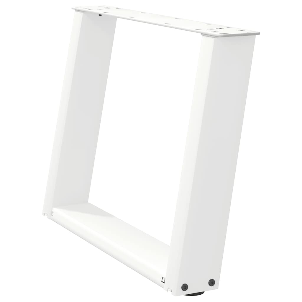 vidaXL Picioare pentru măsuță de cafea în formă de U, 2 buc., alb, 70x(42-43) cm, oțel vidaXL Picioare pentru măsuță de cafea în formă de U, 2 buc., alb, 70x(42-43) cm, oțel