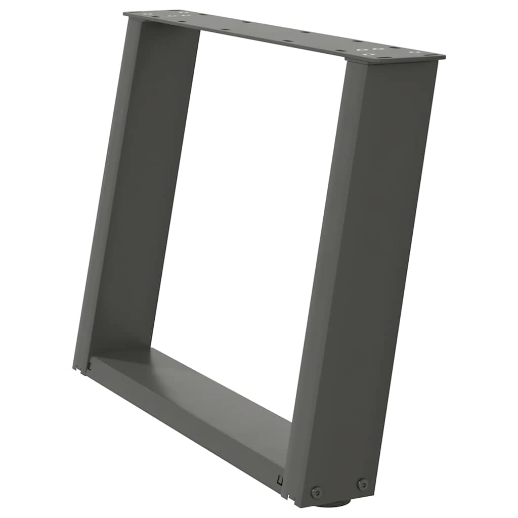 vidaXL Picioare pentru măsuță de cafea în formă de U, 2 buc., antracit, 70x(42-43) cm, oțel vidaXL Picioare pentru măsuță de cafea în formă de U, 2 buc., antracit, 70x(42-43) cm, oțel